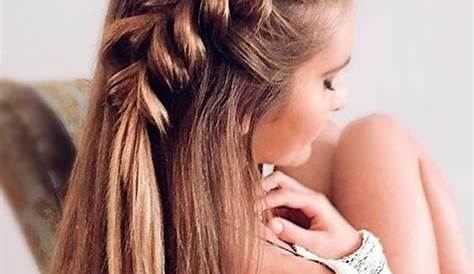 coiffure simple et rapide pour cheveux long Coiffure