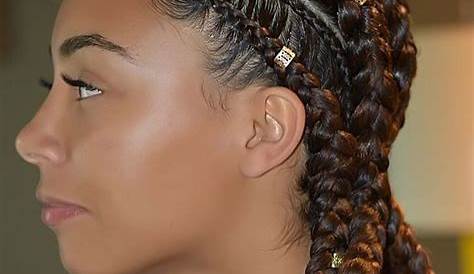 Coiffure Tresse Colle Avec Rajout s Collées s Sur Cheveux Afro Crépus