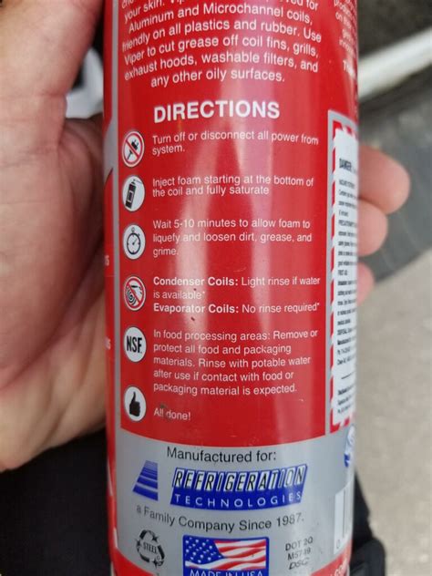 Coil Cleaner Instructions