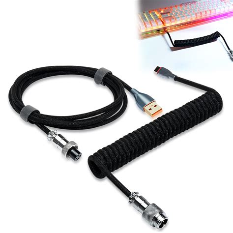 Coiled Keyboard Cable Usb C