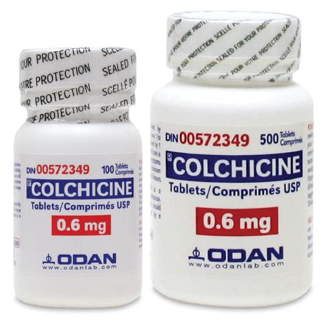 Colchicine 0.6 Mg Tablets Pills In Light Resistant Packaging On White