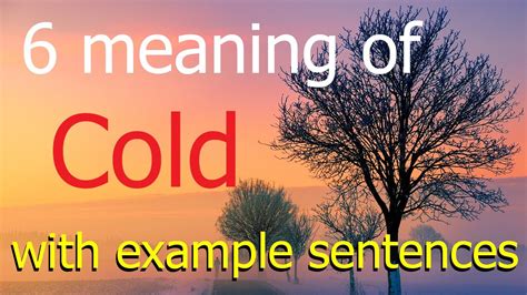 cold behavior meaning in urdu with example