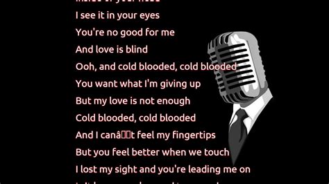 cold blooded song lyrics