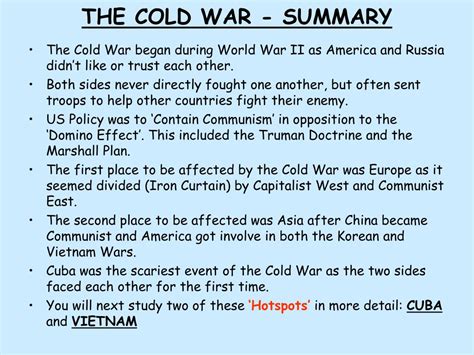 Cold War Explanation