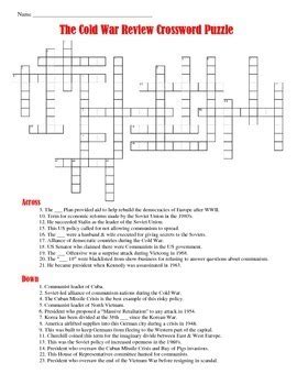 cold war news crossword answers