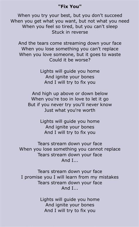 coldplay fix you lyrics meaning