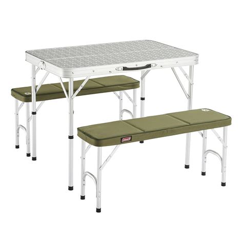 coleman camping table with benches