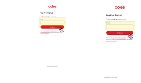 coles mobile login my account