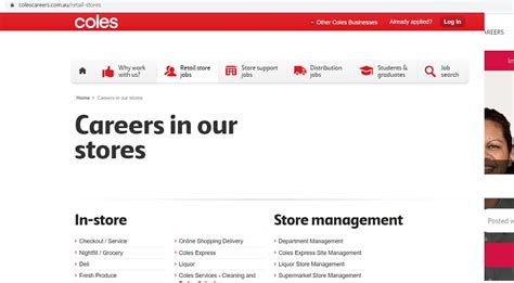 coles online job vacancies