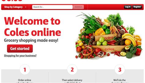 coles online shopping code