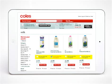 coles online shopping home page