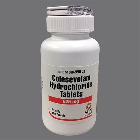 colesevelam hydrochloride 625mg tablet