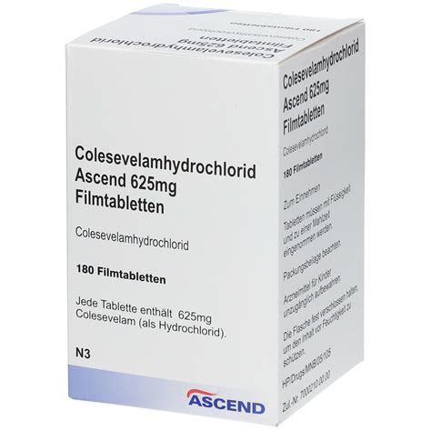 colesevelam hydrochloride ascend 625mg