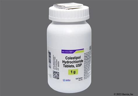 colestipol colestid 1 gram tablet