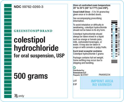 colestipol hcl 5 gm packet