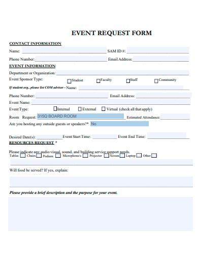 collaboration event request form template