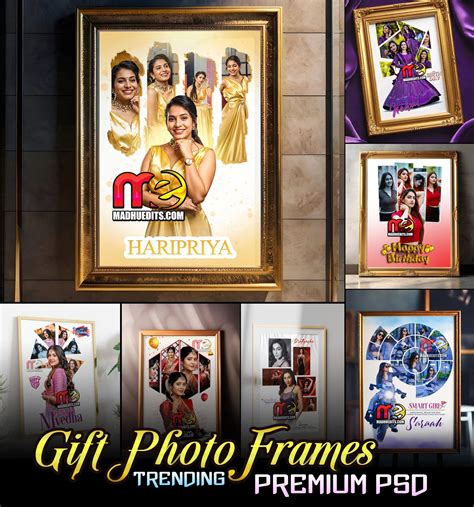 Collage Photo Frame Background Psd