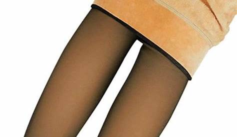 Mayouth Fake Sheer Tights, Translucent, Warm Fleece, Slim and Stretchy