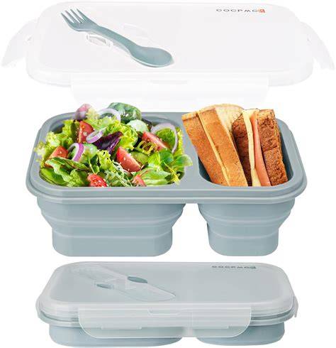 Large Green Collapsible Silicone Lunch Box World Market