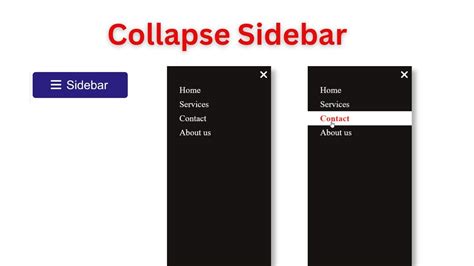 Collapse Sidebar Html Css