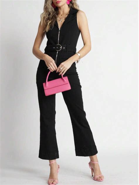 Collared Belted Jumpsuit
