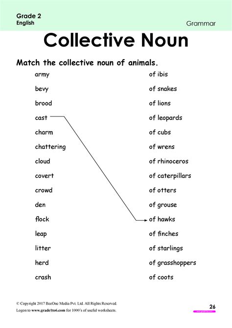 collective nouns live worksheet