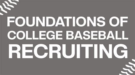College Baseball Recruiting Online Course: A Comprehensive Guide