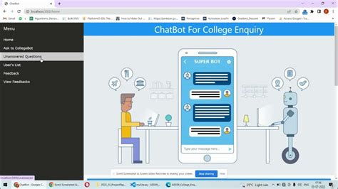 college enquiry chatbot project source code in python