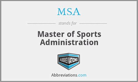 college sports management msa