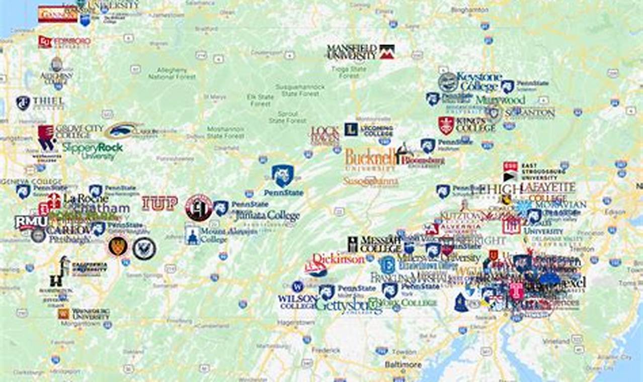 Explore Pennsylvania's Colleges: An Interactive Map Guide