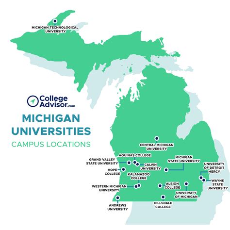colleges michigan map