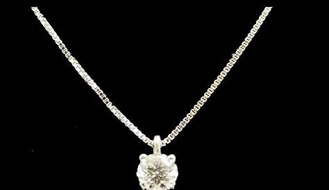 Collier Simple Avec Diamant Très Beau Maille Anglaise 2 Ors 18k