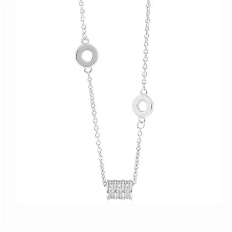 Collier chaînes argent et strass Colliers Femme