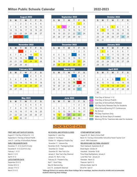 collingswood school calendar 2023
