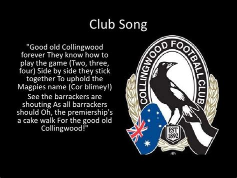 collingwood football club song