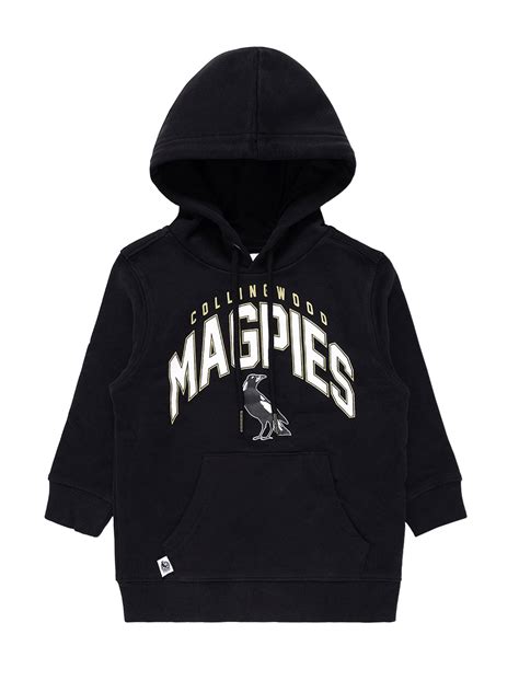 collingwood magpies youths crest hoodie