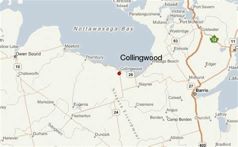 collingwood ontario canada map