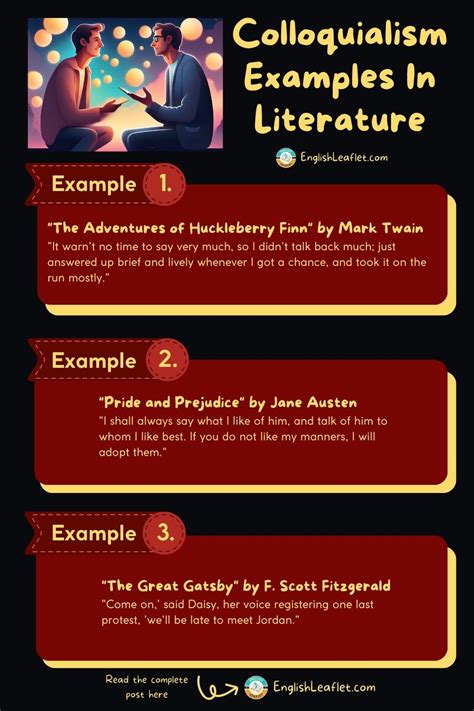 Colloquialism Examples In Books