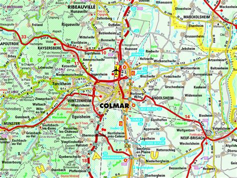 Colmar city center map