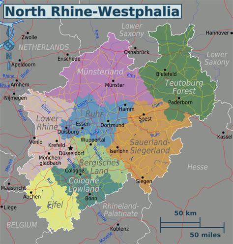 cologne north rhine-westphalia map