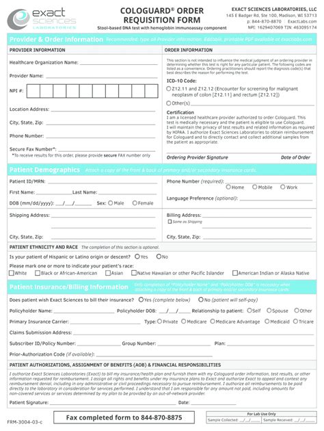 cologuard order form online
