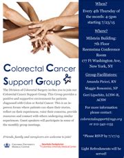 colon cancer support groups near me