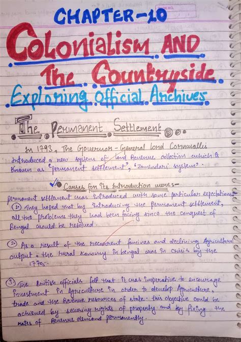 colonialism and the countryside notes pdf
