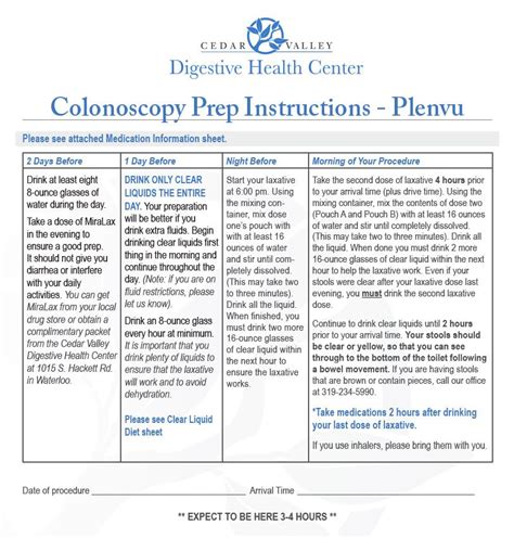 colonoscopy prep patient instructions