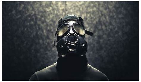 Portrait Man Gas Mask On Dark Stock Photo 129429983 | Shutterstock