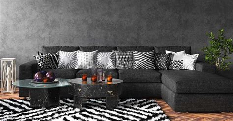 Famous Color Pillow On Black Sofa 2023