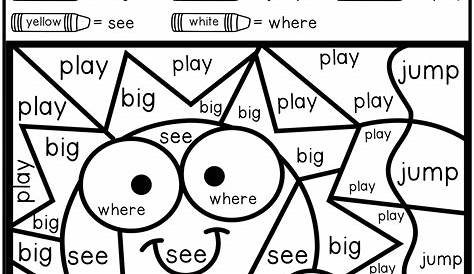 Color Sight Words Coloring Sheets