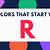 color that starts with r
