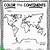 color the continents worksheet