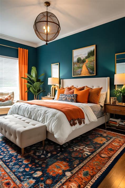 Color Accents in Bedroom